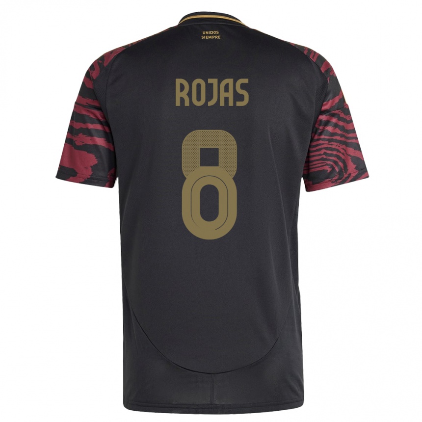 Mujer Fútbol Camiseta Perú Álvaro Rojas #8 Negro 2ª Equipación 24-26 Argentina