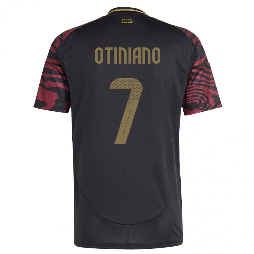 Mujer Fútbol Camiseta Perú Steffani Otiniano #7 Negro 2ª Equipación 24-26 Argentina