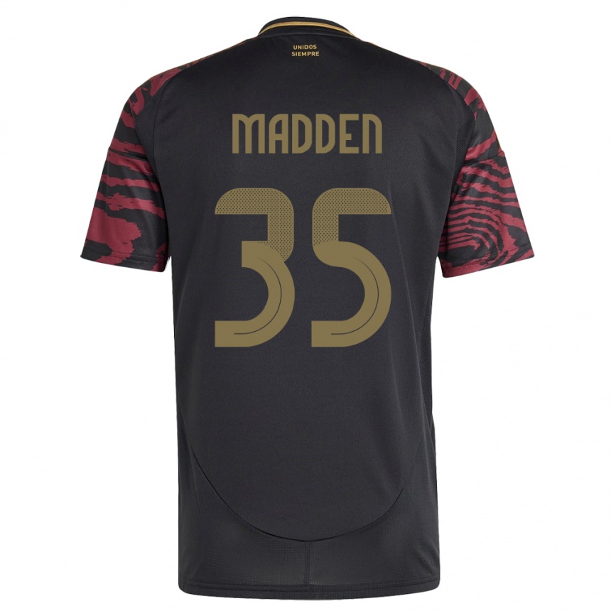 Mujer Fútbol Camiseta Perú Savannah Madden #35 Negro 2ª Equipación 24-26 Argentina