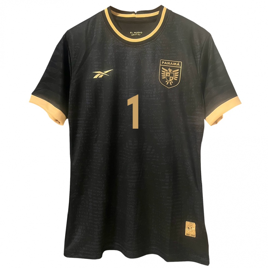 Mujer Fútbol Camiseta Panamá Manuel Romero #1 Negro 2ª Equipación 24-26 Argentina