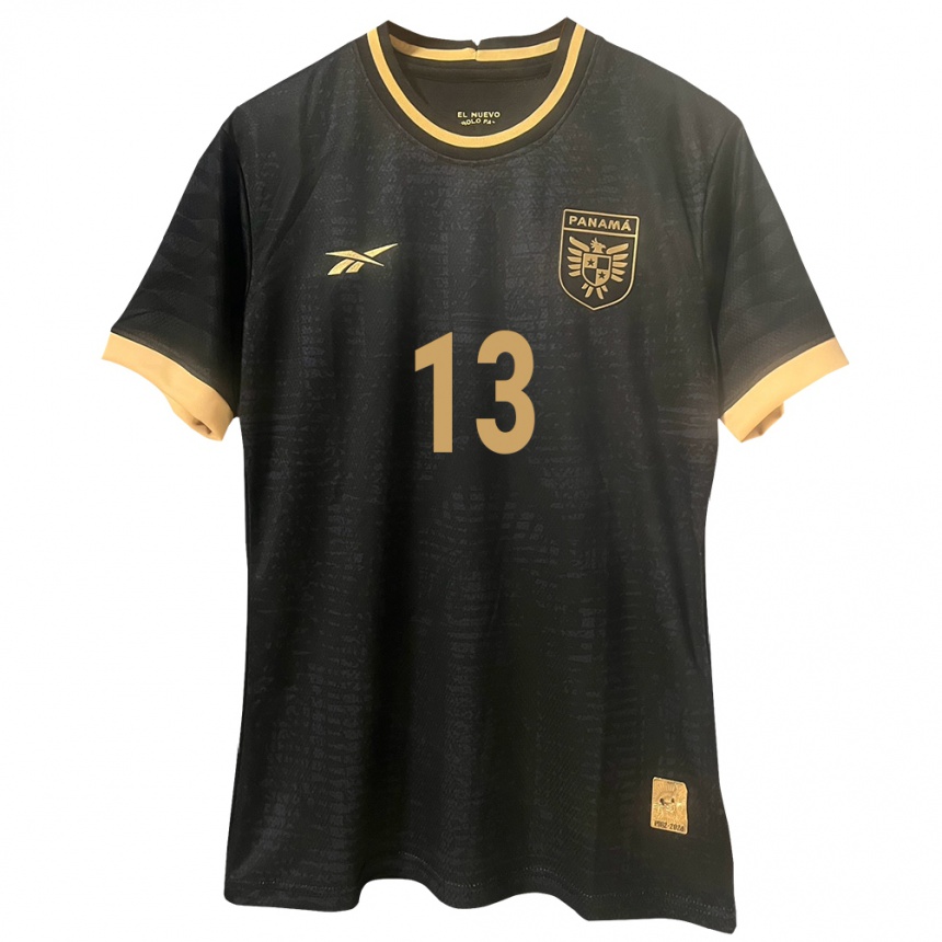 Mujer Fútbol Camiseta Panamá Jiovany Ramos #13 Negro 2ª Equipación 24-26 Argentina