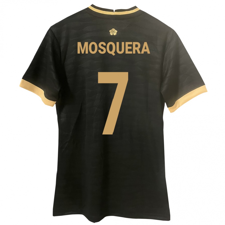 Mujer Fútbol Camiseta Panamá Rafael Mosquera #7 Negro 2ª Equipación 24-26 Argentina