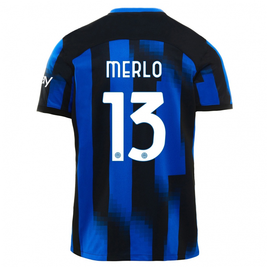 Ni o F tbol Camiseta Beatrice Merlo 13 Azul Negro 1 Equipaci n 2023 24 Argentina