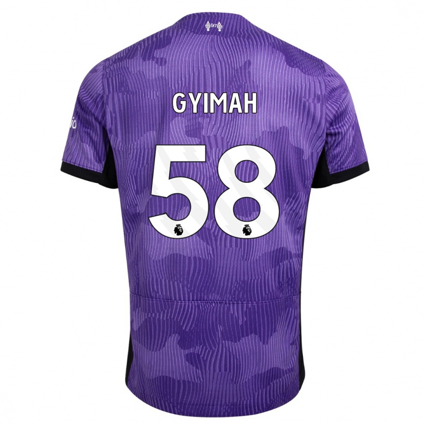 Niño Fútbol Camiseta Francis Gyimah #58 Púrpura Equipación Tercera 2023/24 Argentina