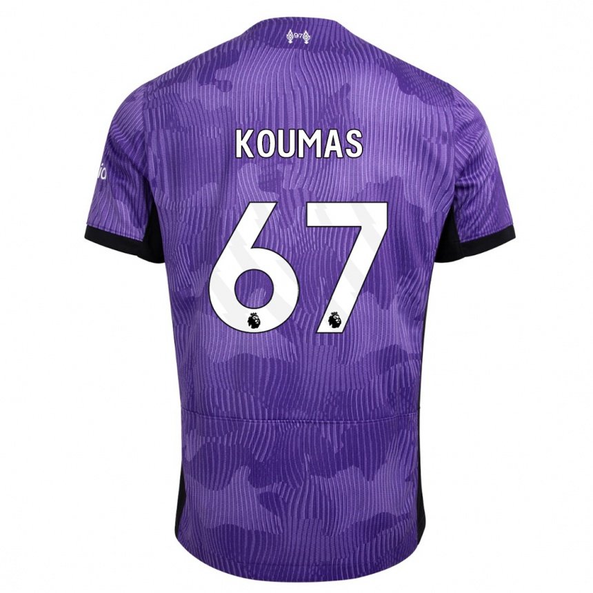 Niño Fútbol Camiseta Lewis Koumas #67 Púrpura Equipación Tercera 2023/24 Argentina