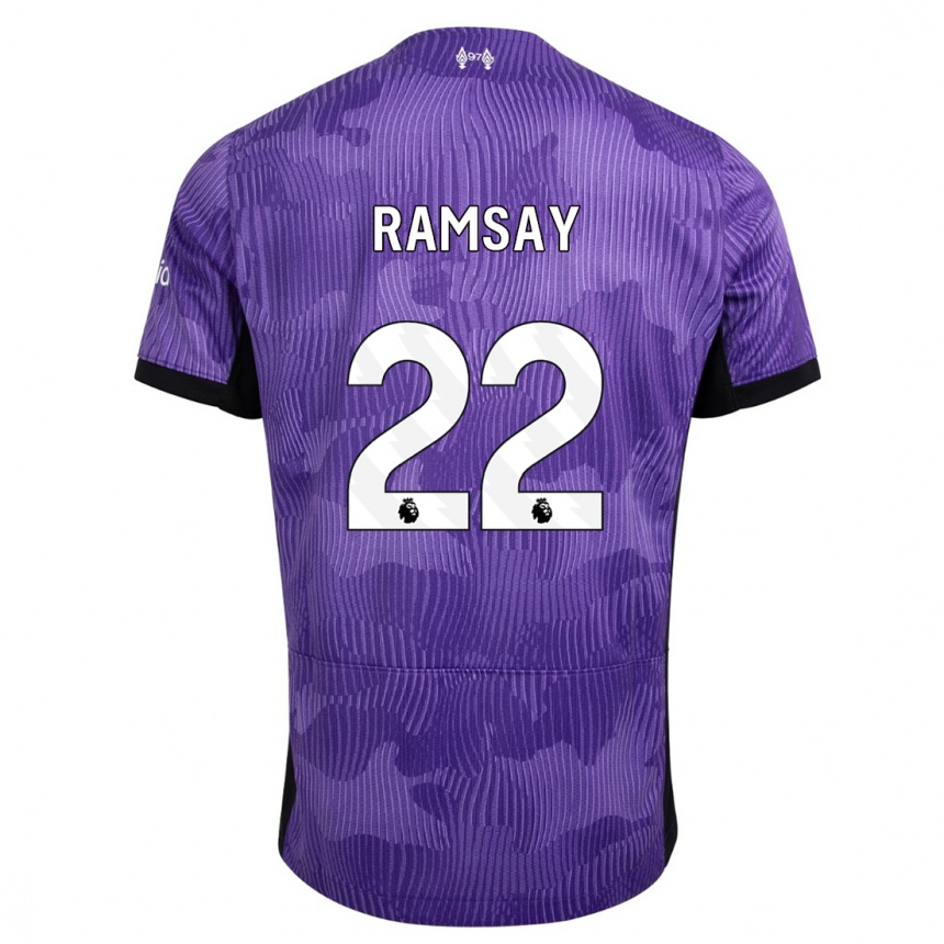 Niño Fútbol Camiseta Calvin Ramsay #22 Púrpura Equipación Tercera 2023/24 Argentina