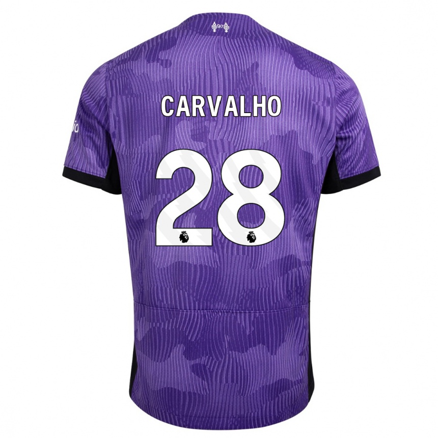 Niño Fútbol Camiseta Fabio Carvalho #28 Púrpura Equipación Tercera 2023/24 Argentina