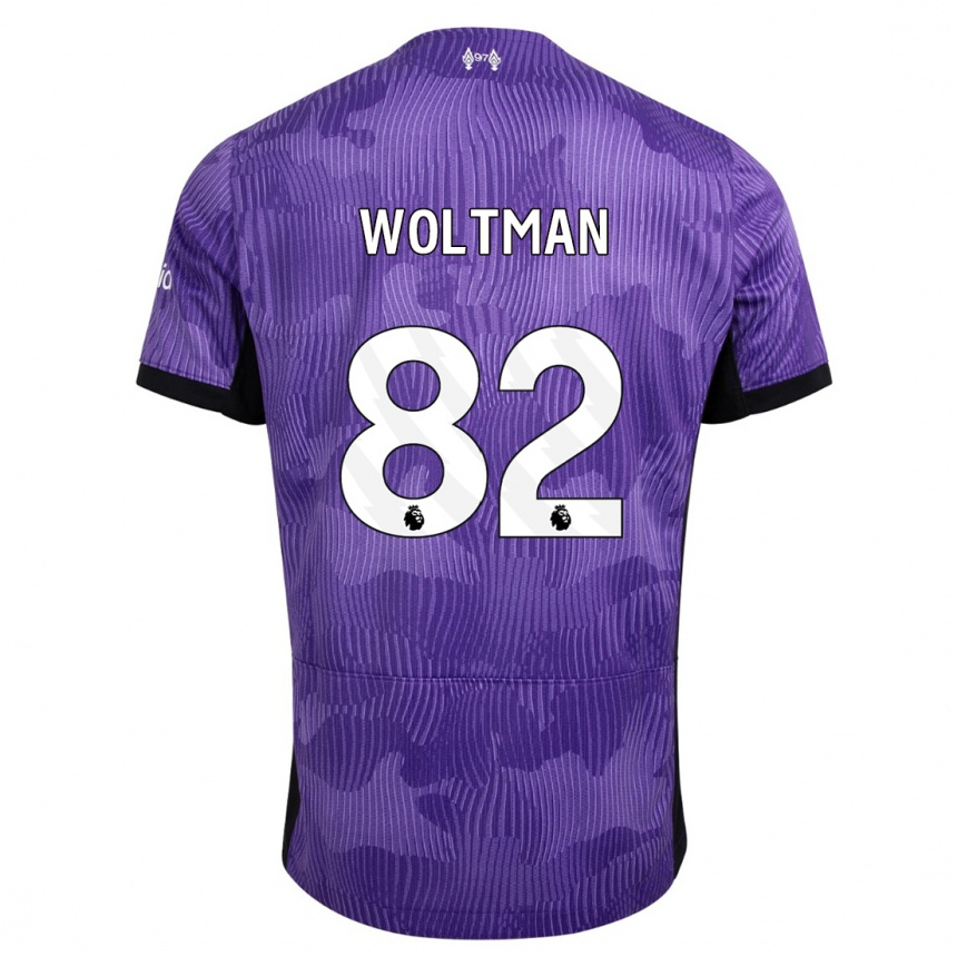 Niño Fútbol Camiseta Max Woltman #82 Púrpura Equipación Tercera 2023/24 Argentina