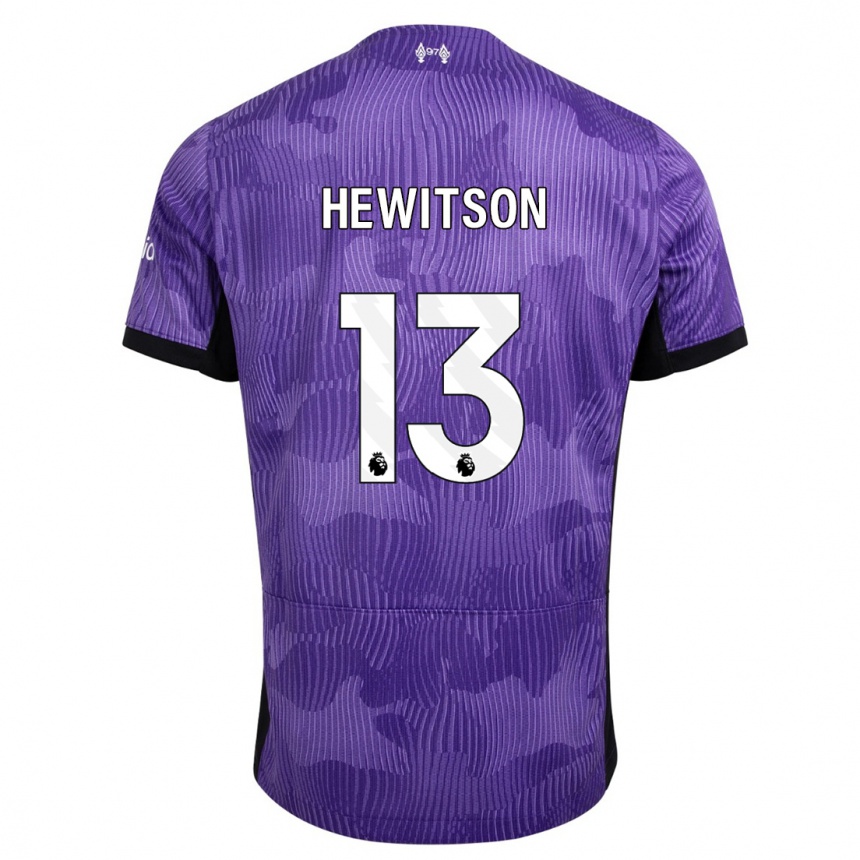 Niño Fútbol Camiseta Luke Hewitson #13 Púrpura Equipación Tercera 2023/24 Argentina