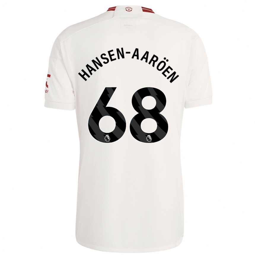 Niño Fútbol Camiseta Isak Hansen-Aaröen #68 Blanco Equipación Tercera 2023/24 Argentina