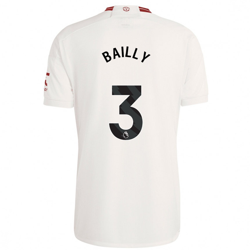 Niño Fútbol Camiseta Eric Bailly #3 Blanco Equipación Tercera 2023/24 Argentina