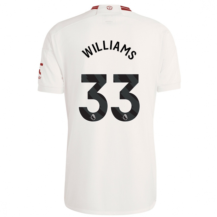 Niño Fútbol Camiseta Brandon Williams #33 Blanco Equipación Tercera 2023/24 Argentina