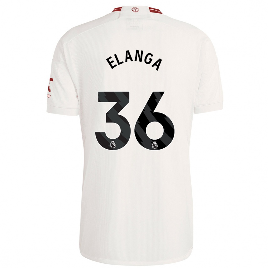 Niño Fútbol Camiseta Anthony Elanga #36 Blanco Equipación Tercera 2023/24 Argentina