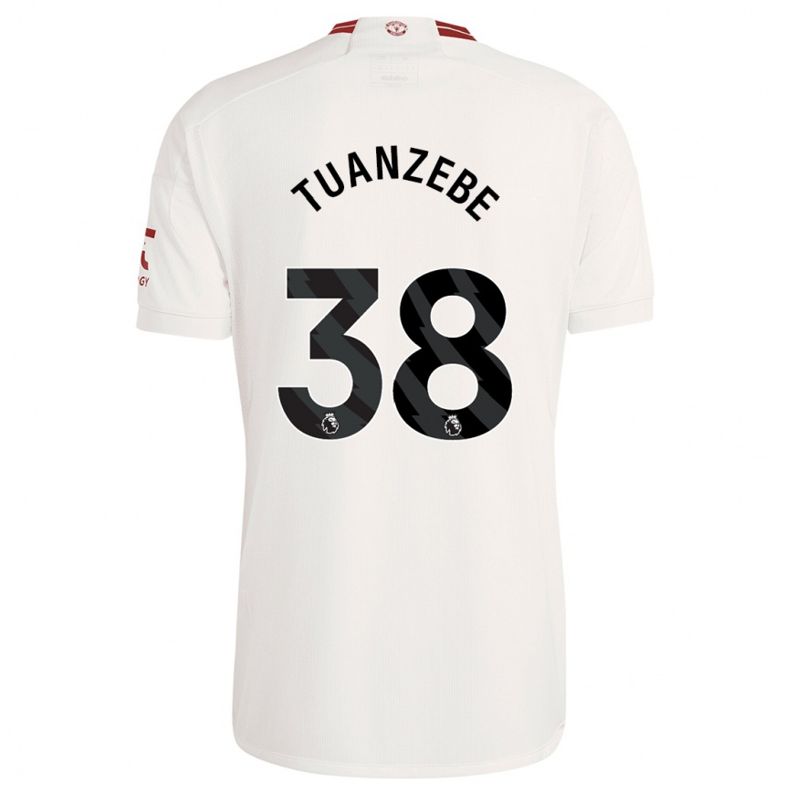 Niño Fútbol Camiseta Axel Tuanzebe #38 Blanco Equipación Tercera 2023/24 Argentina