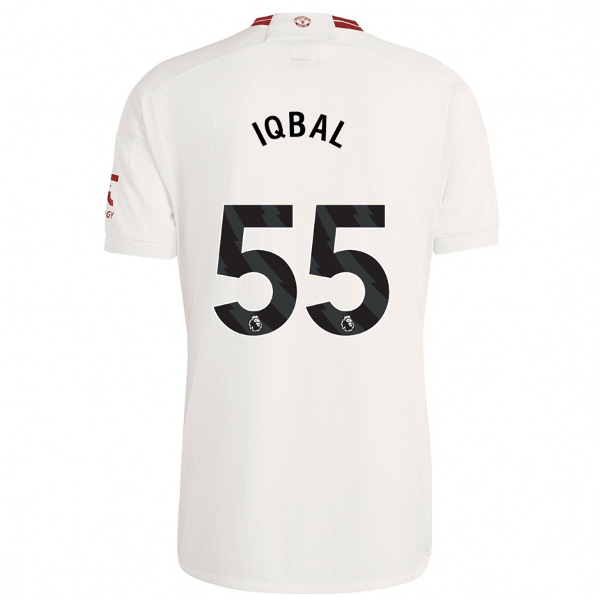 Niño Fútbol Camiseta Zidane Iqbal #55 Blanco Equipación Tercera 2023/24 Argentina