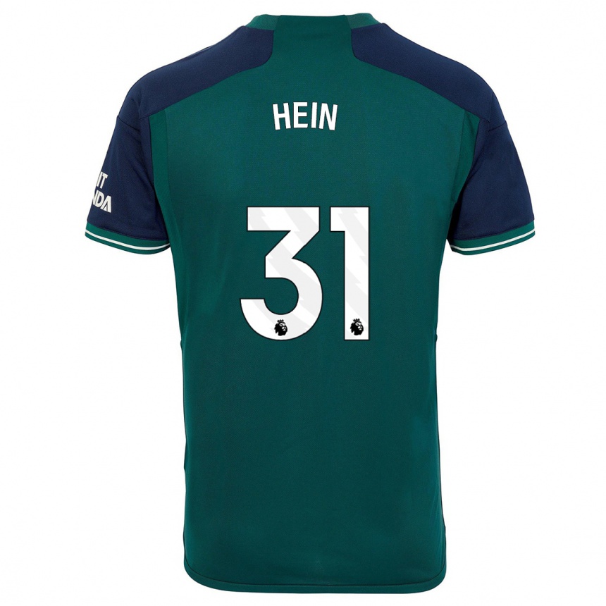 Niño Fútbol Camiseta Karl Hein #31 Verde Equipación Tercera 2023/24 Argentina