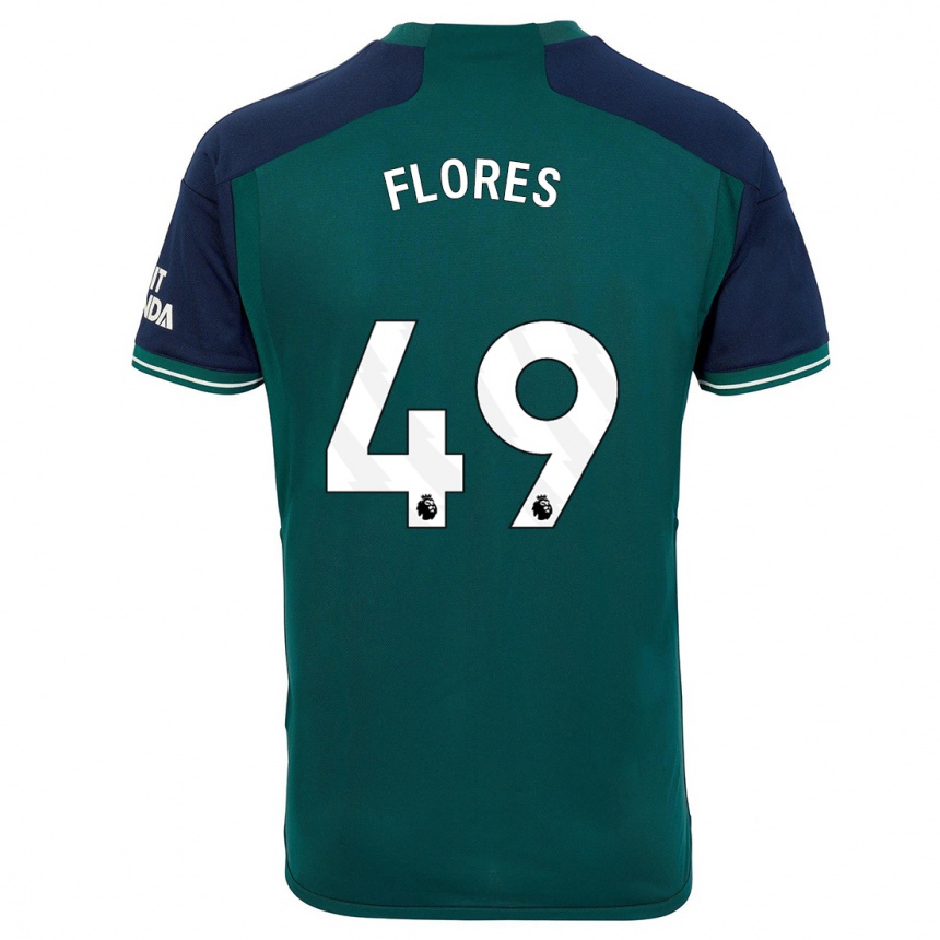 Niño Fútbol Camiseta Marcelo Flores #49 Verde Equipación Tercera 2023/24 Argentina