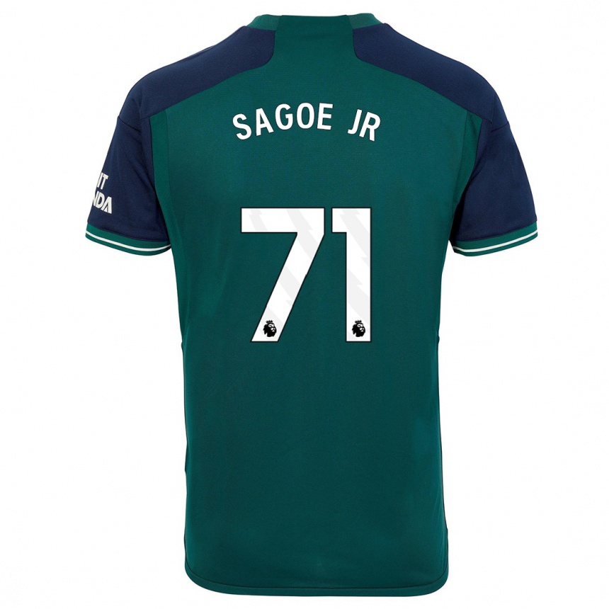 Niño Fútbol Camiseta Charles Sagoe Jr #71 Verde Equipación Tercera 2023/24 Argentina