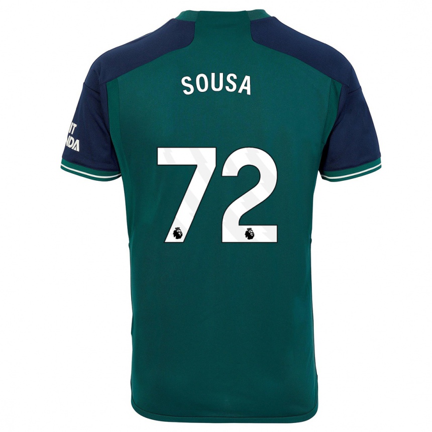 Niño Fútbol Camiseta Lino Sousa #72 Verde Equipación Tercera 2023/24 Argentina