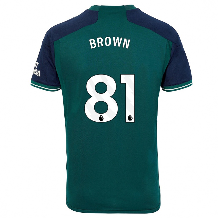 Niño Fútbol Camiseta Luis Brown #81 Verde Equipación Tercera 2023/24 Argentina