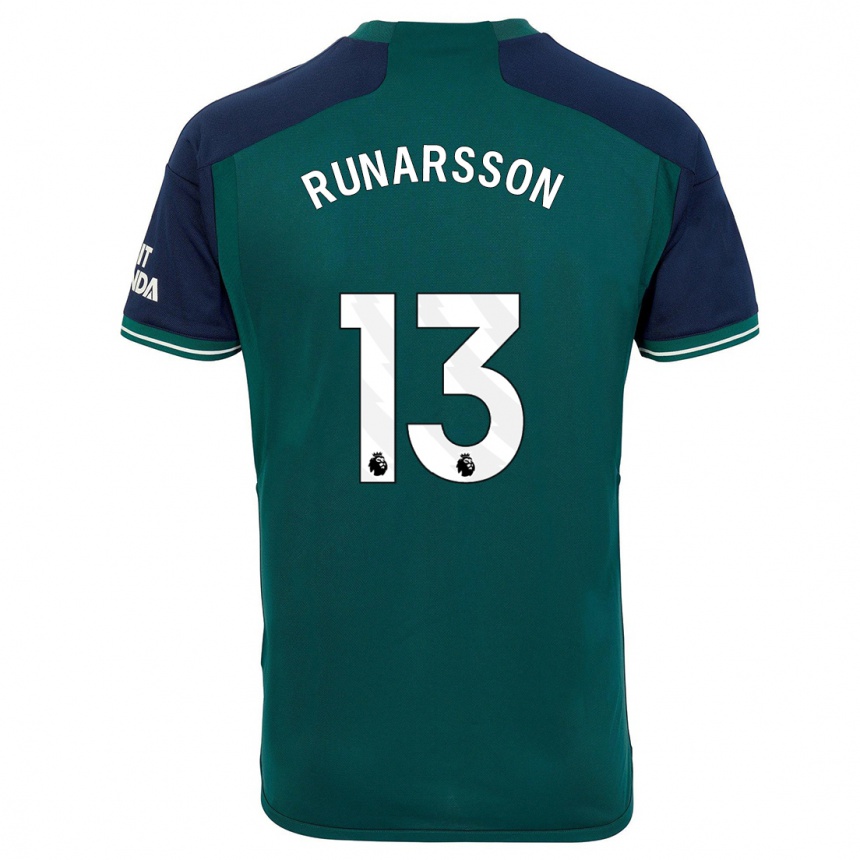 Niño Fútbol Camiseta Runar Alex Runarsson #13 Verde Equipación Tercera 2023/24 Argentina