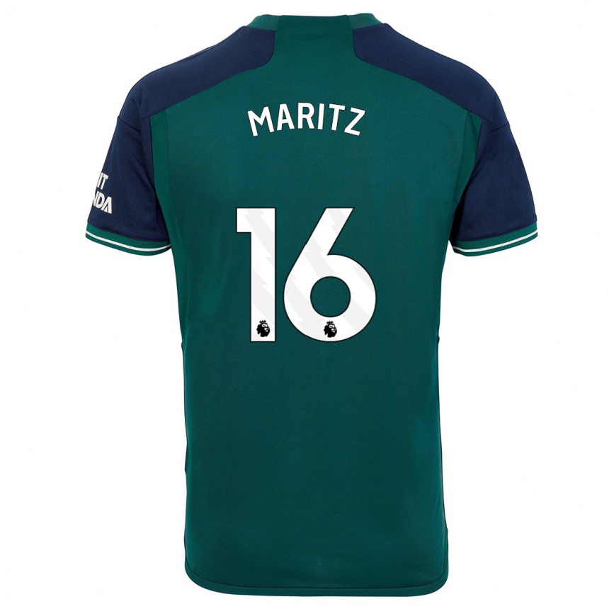 Niño Fútbol Camiseta Noelle Maritz #16 Verde Equipación Tercera 2023/24 Argentina