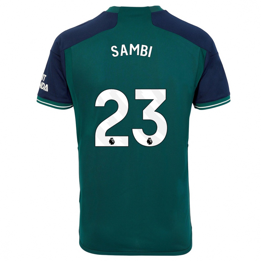 Niño Fútbol Camiseta Albert Sambi Lokonga #23 Verde Equipación Tercera 2023/24 Argentina