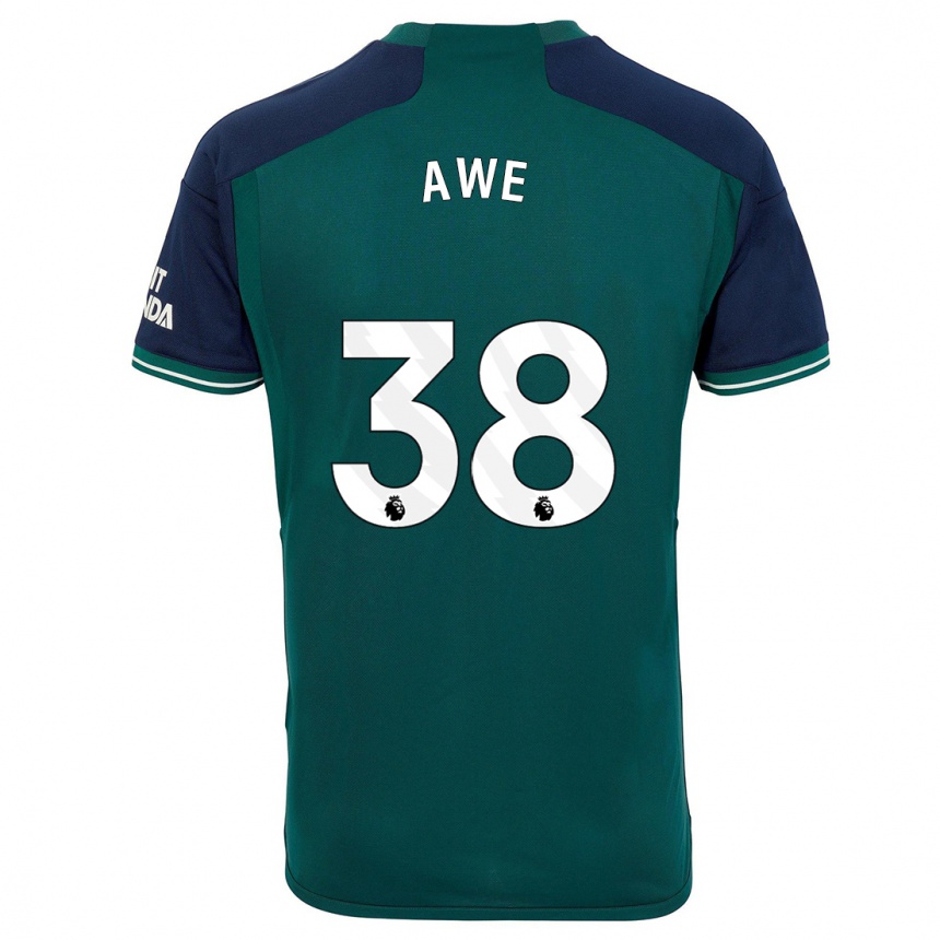 Niño Fútbol Camiseta Zach Awe #38 Verde Equipación Tercera 2023/24 Argentina