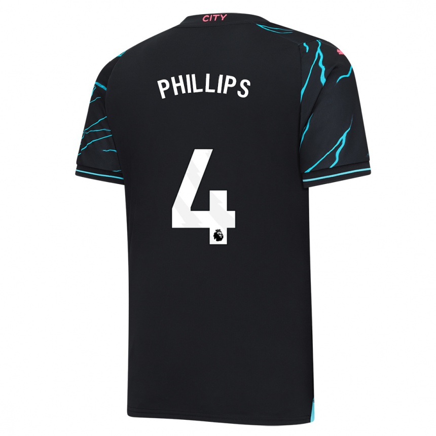 Niño Fútbol Camiseta Kalvin Phillips #4 Azul Oscuro Equipación Tercera 2023/24 Argentina