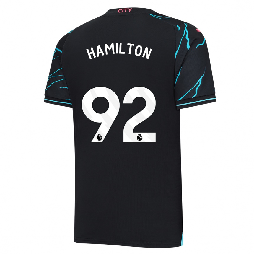 Niño Fútbol Camiseta Micah Hamilton #92 Azul Oscuro Equipación Tercera 2023/24 Argentina