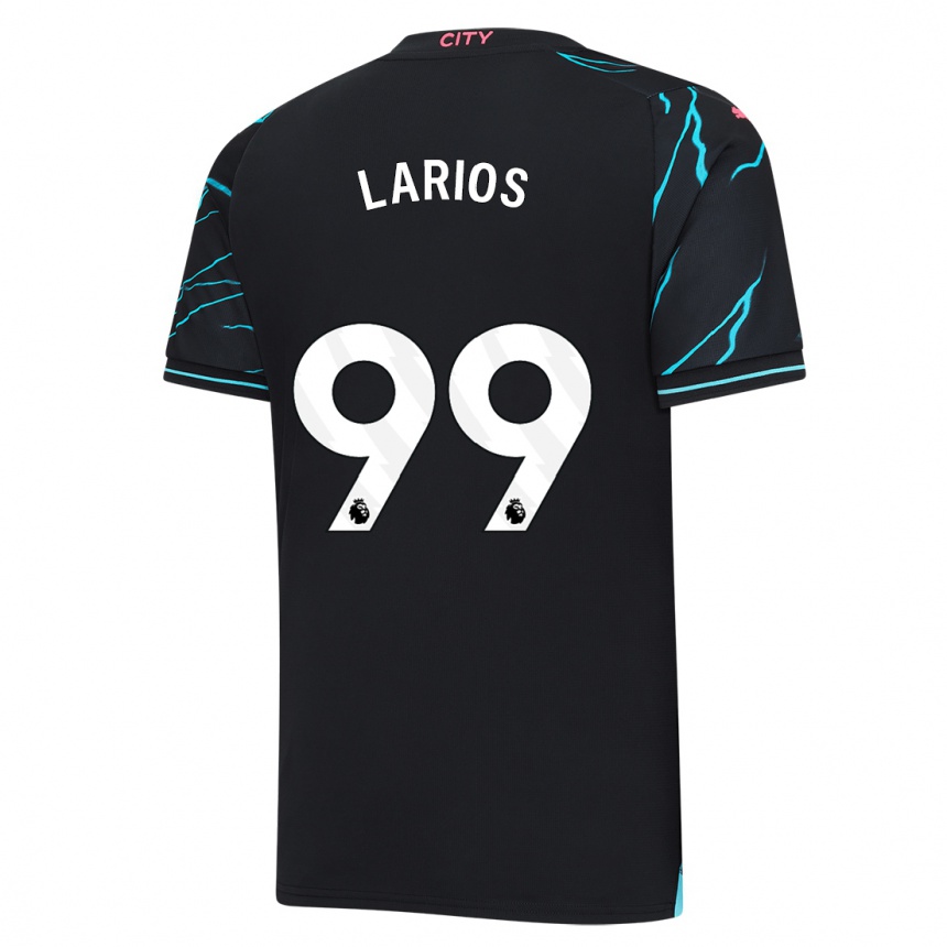 Niño Fútbol Camiseta Juan Larios #99 Azul Oscuro Equipación Tercera 2023/24 Argentina