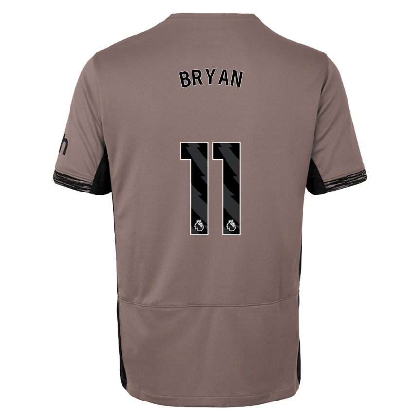 Niño Fútbol Camiseta Bryan Gil #11 Beige Obscuro Equipación Tercera 2023/24 Argentina