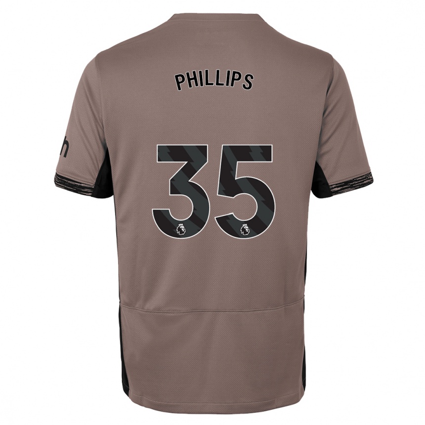 Niño Fútbol Camiseta Ashley Phillips #35 Beige Obscuro Equipación Tercera 2023/24 Argentina