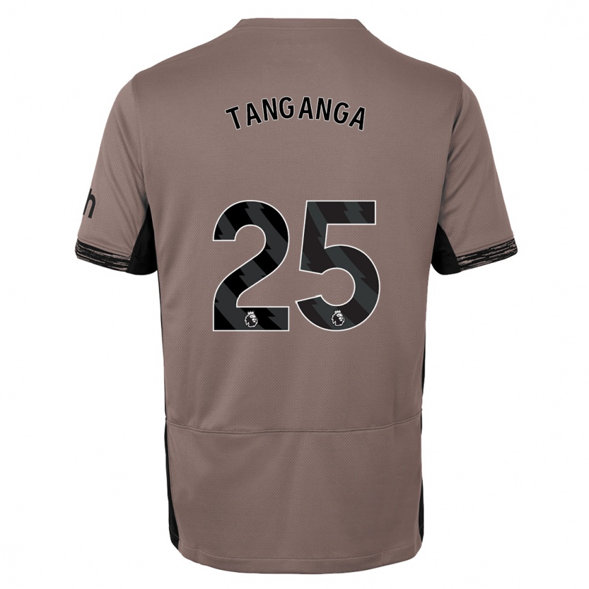 Niño Fútbol Camiseta Japhet Tanganga #25 Beige Obscuro Equipación Tercera 2023/24 Argentina