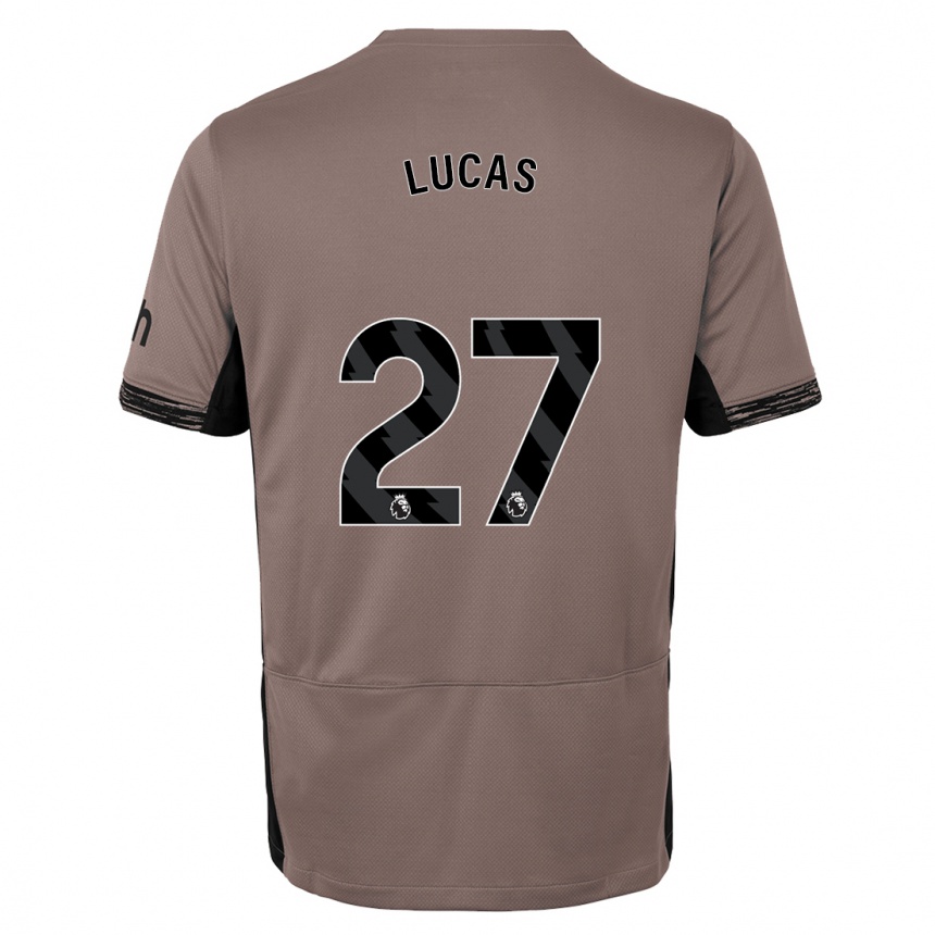 Niño Fútbol Camiseta Lucas Moura #27 Beige Obscuro Equipación Tercera 2023/24 Argentina