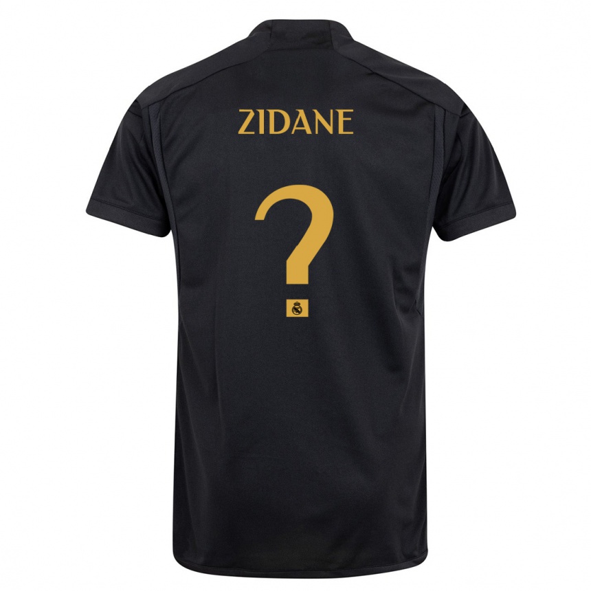 Niño Fútbol Camiseta Elyaz Zidane #0 Negro Equipación Tercera 2023/24 Argentina