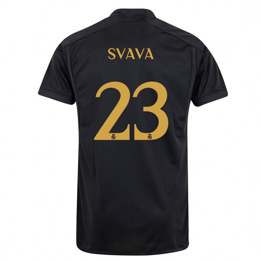 Niño Fútbol Camiseta Sofie Svava #23 Negro Equipación Tercera 2023/24 Argentina