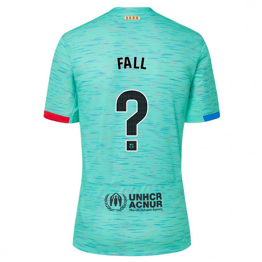 Niño Fútbol Camiseta Mamadou Fall #0 Aguamarina Clara Equipación Tercera 2023/24 Argentina