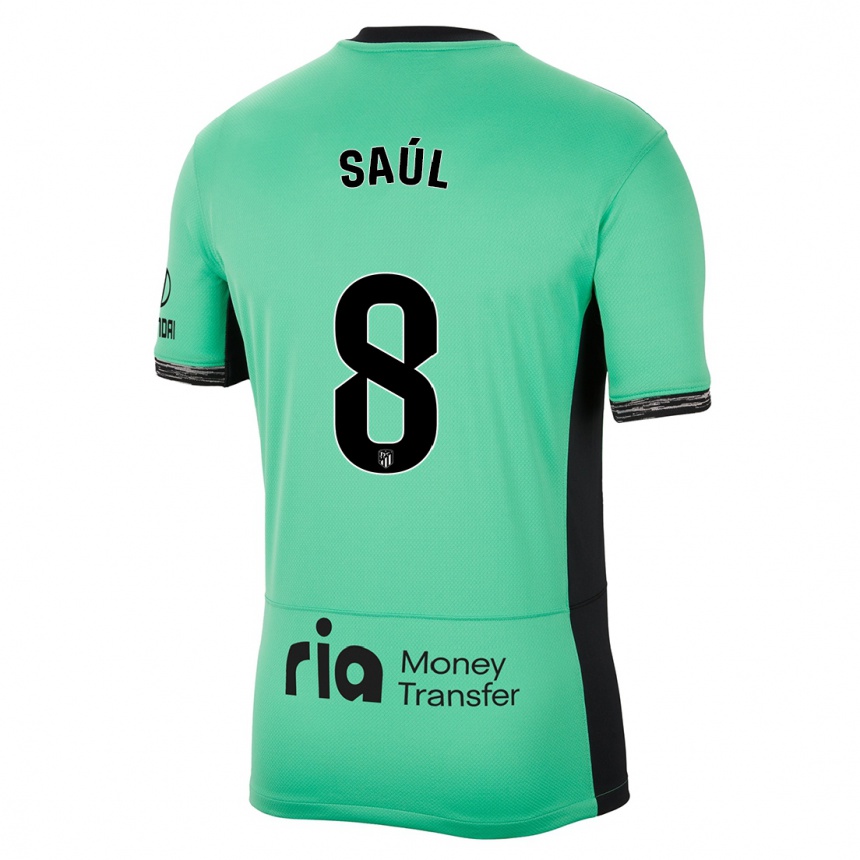 Niño Fútbol Camiseta Saul Niguez #8 Primavera Verde Equipación Tercera 2023/24 Argentina