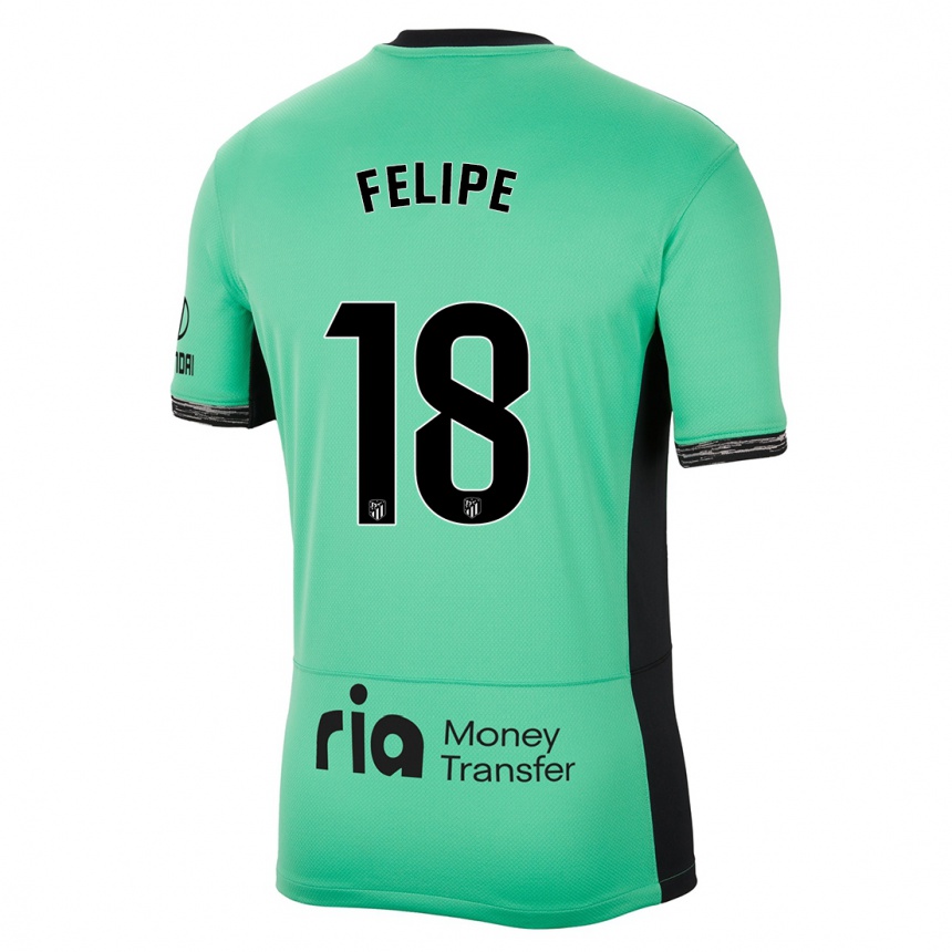 Niño Fútbol Camiseta Felipe #18 Primavera Verde Equipación Tercera 2023/24 Argentina