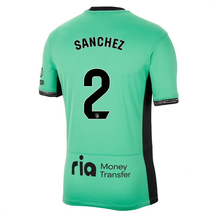 Niño Fútbol Camiseta Ricard Sanchez #2 Primavera Verde Equipación Tercera 2023/24 Argentina