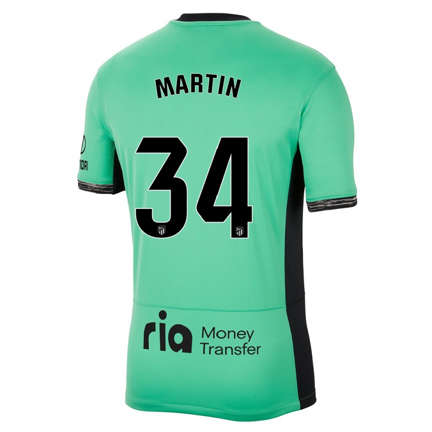 Niño Fútbol Camiseta Carlos Martin #34 Primavera Verde Equipación Tercera 2023/24 Argentina