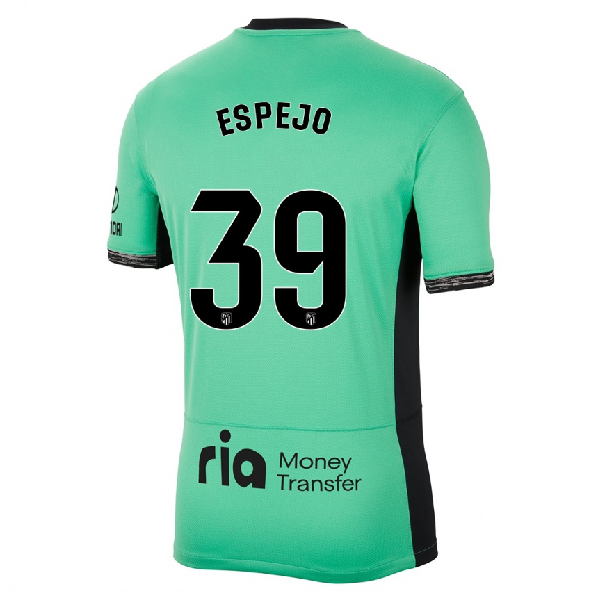 Niño Fútbol Camiseta Diego Espejo #39 Primavera Verde Equipación Tercera 2023/24 Argentina