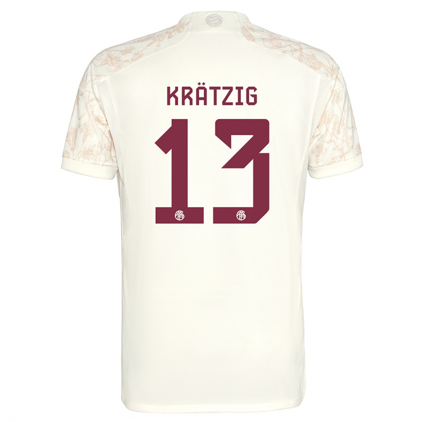 Niño Fútbol Camiseta Frans Krätzig #13 Blanquecino Equipación Tercera 2023/24 Argentina