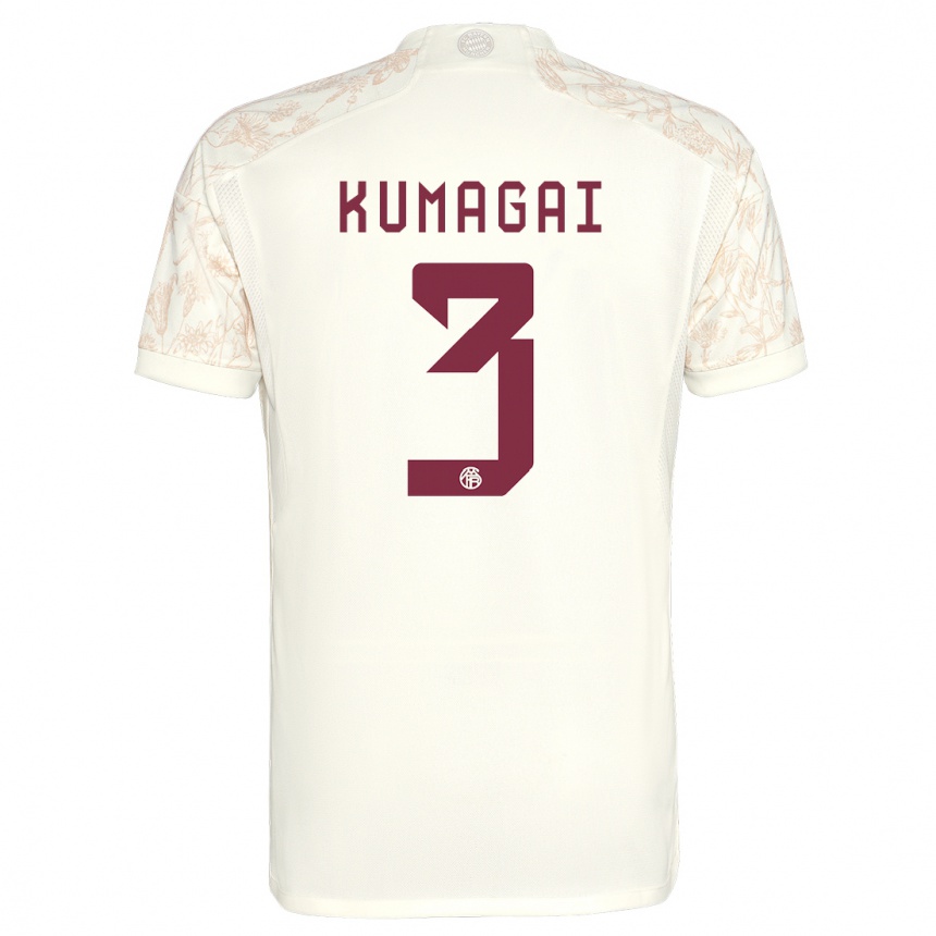 Niño Fútbol Camiseta Saki Kumagai #3 Blanquecino Equipación Tercera 2023/24 Argentina