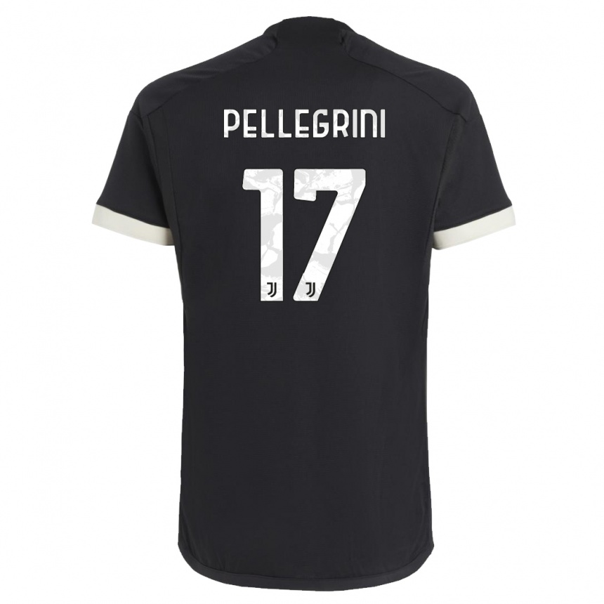 Niño Fútbol Camiseta Luca Pellegrini #17 Negro Equipación Tercera 2023/24 Argentina