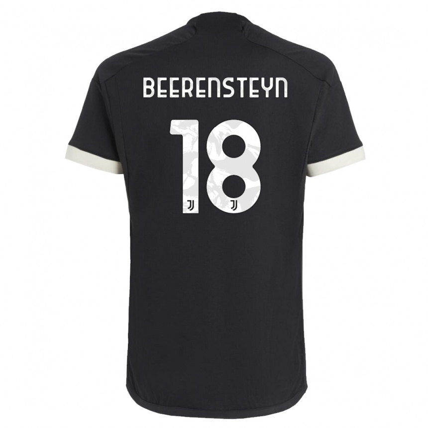 Niño Fútbol Camiseta Lineth Beerensteyn #18 Negro Equipación Tercera 2023/24 Argentina