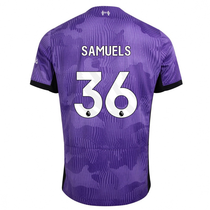 Hombre Fútbol Camiseta Kerron Samuels #36 Púrpura Equipación Tercera 2023/24 Argentina