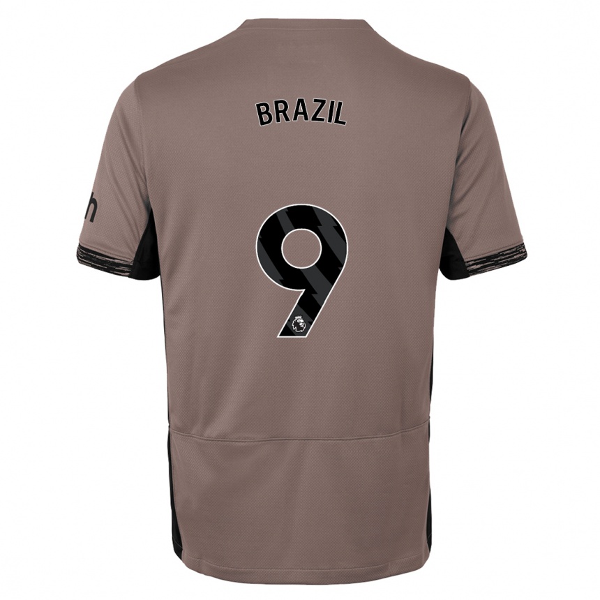 Hombre Fútbol Camiseta Ellie Brazil #9 Beige Obscuro Equipación Tercera 2023/24 Argentina