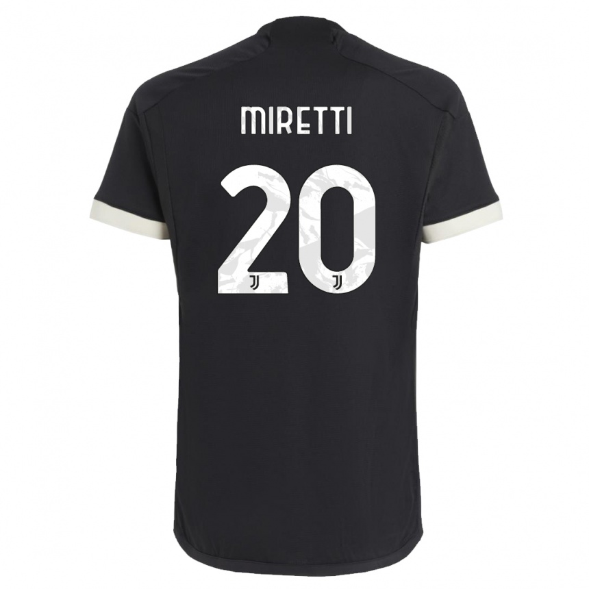 Hombre Fútbol Camiseta Fabio Miretti #20 Negro Equipación Tercera 2023/24 Argentina